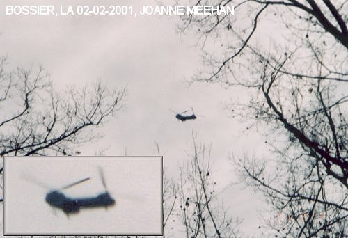 Chemtrails over Bossier, LA on 02-02-2001