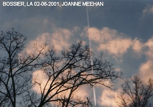 Chemtrails over Bossier, LA on 06-02-2001