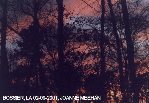 Chemtrails over Bossier, LA on 02-09-2001