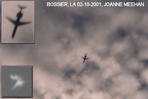 Chemtrails over Bossier, LA on 02-10-2001