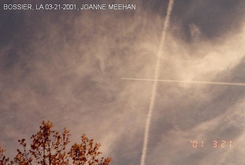 Sprayings over Bossier, LA on 03-21-2001