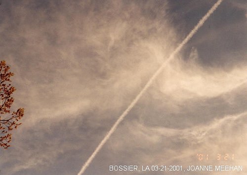 Sprayings over Bossier, LA on 03-21-2001