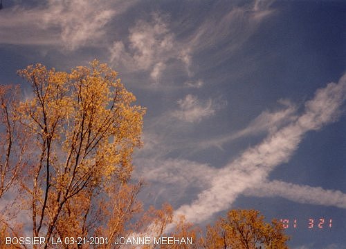 Sprayings over Bossier, LA on 03-21-2001