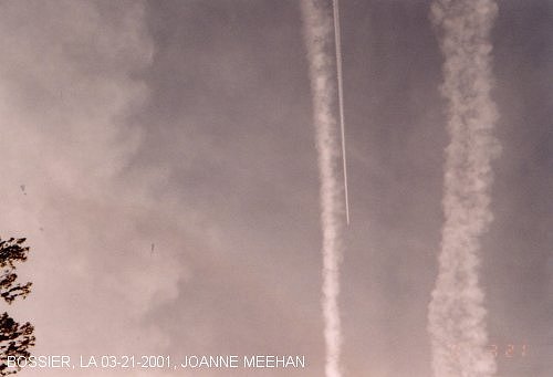 Sprayings over Bossier, LA on 03-21-2001