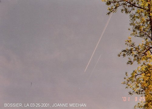 Sprayings over Bossier, LA on 03-25-2001