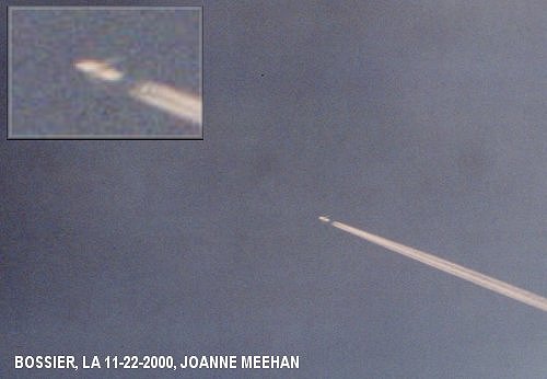 Chemtrail sprayings over Bossier, LA on 11-22-2000