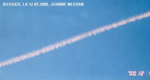 Chemtrails over Bossier, LA on 12-05-2000