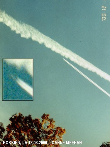 Chemtrails over Bossier, LA on 12-08-2000