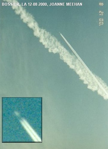 Chemtrails over Bossier, LA on 12-08-2000