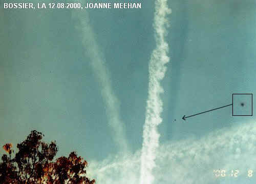 Chemtrails over Bossier, LA on 12-08-2000