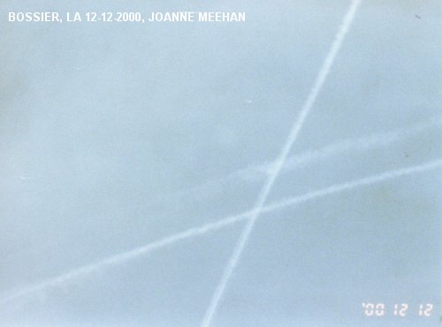 Chemtrails over Bossier, LA on 12-12-2000