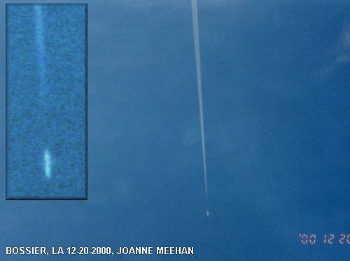 Chemtrails over Bossier, LA on 12-20-2000