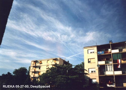 Chemtrails over Rijeka, Croatia on 05-27-00