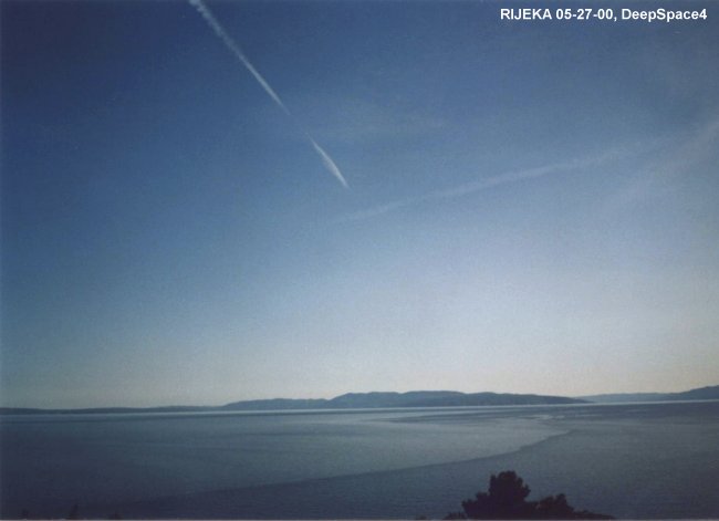 Chemtrails over Rijeka, Croatia on 05-27-00