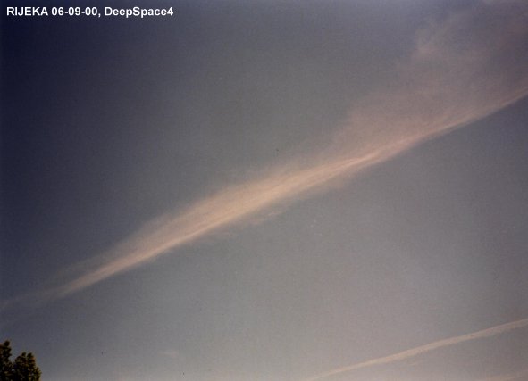 Chemtrails over Rijeka Croatia on 06-09-00