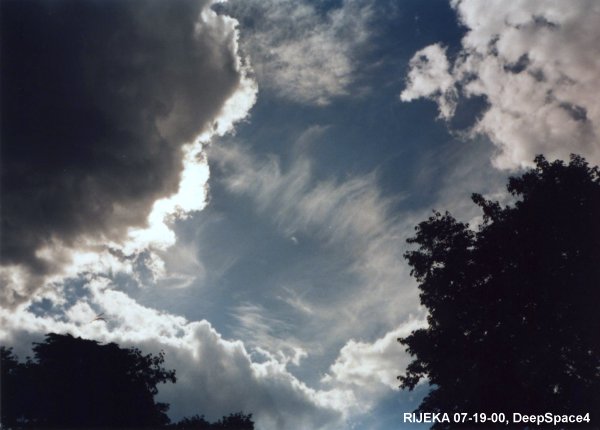 Chemtrail sprayings over Rijeka, Croatia on 07-19-2000