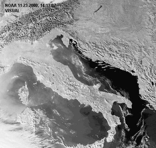 Chemtrail sprayings over Italy, Austria, Bosnia and Herzegovina, Croatia and Adriatic Sea, on 11-23-2000