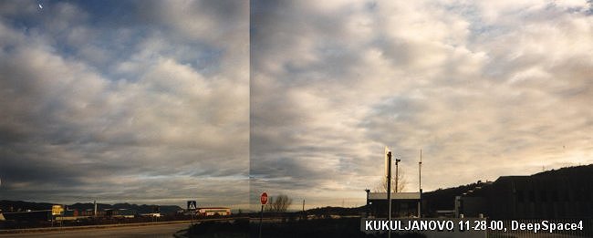 Chemtrail sprayings over Kukuljanovo near Rijeka, Croatia, on 11-28-2000