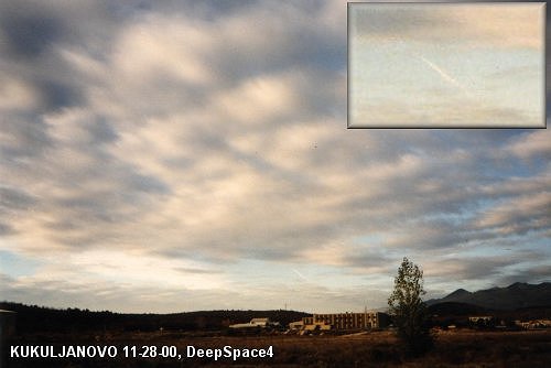 Chemtrail sprayings over Kukuljanovo near Rijeka, Croatia, on 11-28-2000