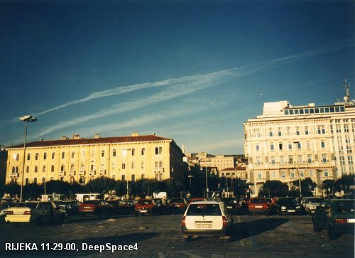 Chemtrail sprayings over Rijeka, Croatia, on 11-29-2000