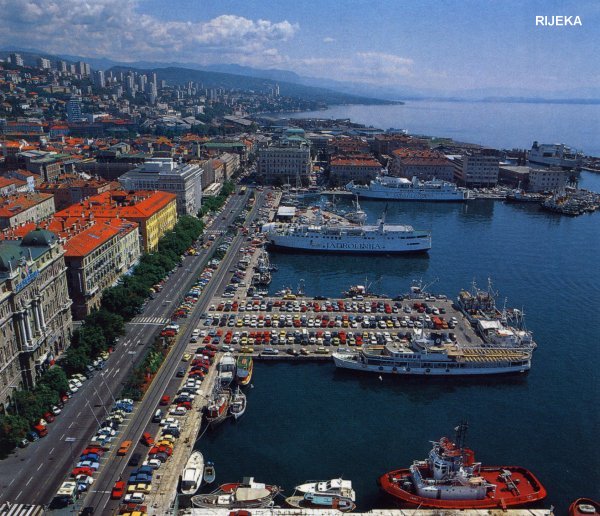Rijeka town, view to the south-east